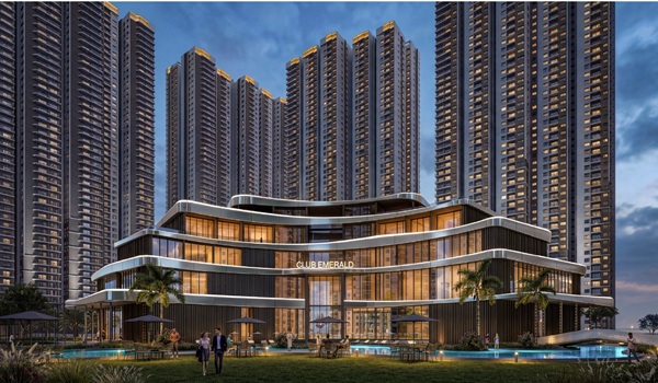 Interior view of the state-of-the-art gymnasium at Prestige Golden Grove with professional equipment and garden views.