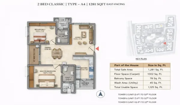 Featured Image of 2 BHK Classic Type A4