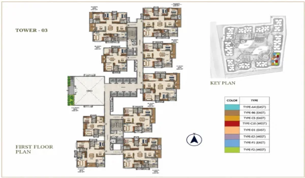 Featured Image of First Floor Terrace Home Layout At Prestige Golden Grove Tower 3