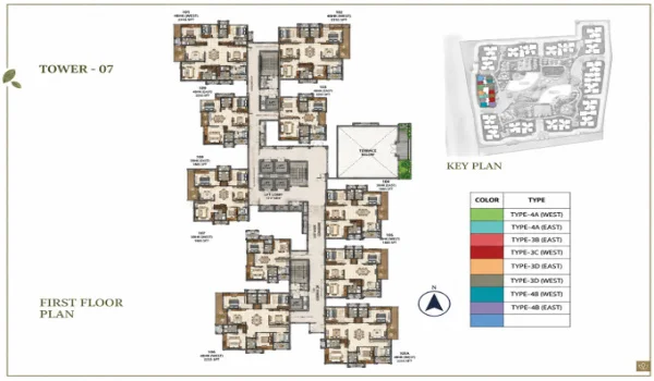 Featured Image of First Floor Terrace Home Layout For Prestige Golden Grove Tower 7