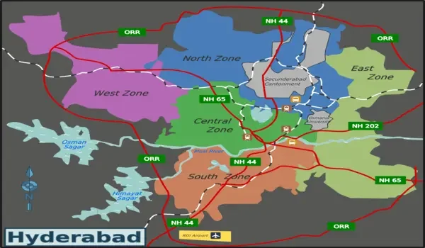 Featured Image of Hyderabad Map: Area-wise Guide, Zones & Key Localities 2026