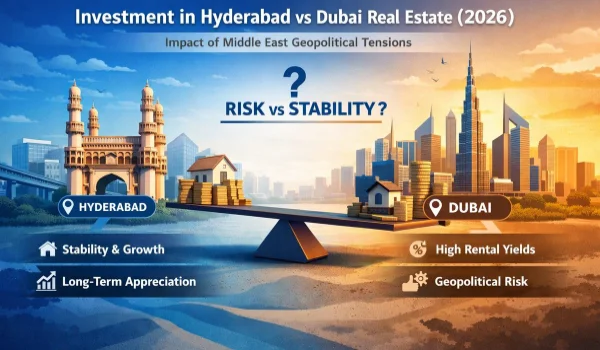 Featured Image of Investment in Hyderabad vs Dubai Real Estate (2026): A Complete Guide