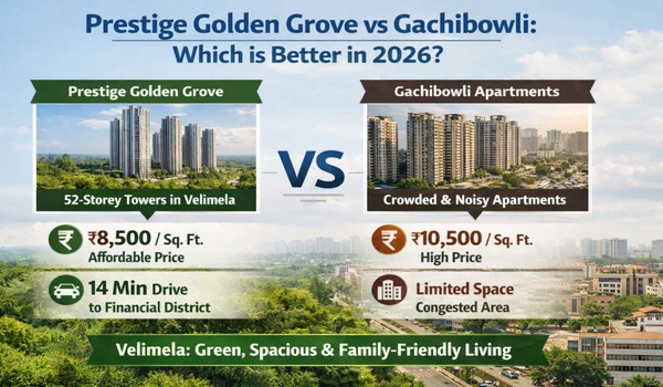Featured Image of Prestige Golden Grove vs Gachibowli Apartments: The 2026 Comparison